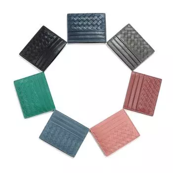 Ультратонкий держатель для карт из натуральной кожи с несколькими отделениями из овчины для мужчин, портативный держатель для удостоверения личности, мини-сумка для карт 11x1x8cm