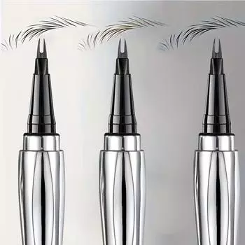 Ультратонкий карандаш для бровей Водостойкий долговечный жидкий карандаш для бровей с двойным наконечником Естественный вид Простая в использовании точная подводка для начинающих 1# Brown