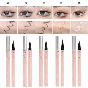 Ультратонкий кончик, легко наносимая подводка для глаз, подводка для глаз с розовым бриллиантом, долговечная, водостойкая, не размазывается, гладкая цветная подводка для глаз чёрный