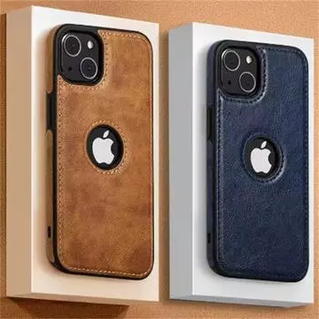 Ультратонкий кожаный чехол для iPhone 16 Pro Max 15 14 13 12 11 XR X 7 8 Plus, противоударный бампер, мягкая задняя крышка в деловом стиле iPhone 16 Pro Max чёрный