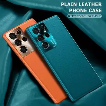 Ультратонкий кожаный чехол для Samsung Galaxy S24 S23 FE Plus S21 Ultra A24 A34 A33 A53 A54 5G Роскошный аппаратный чехол для A51 A14 A71 Samsung A33 5G чёрный