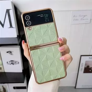 Ультратонкий кожаный полный защитный чехол для Samsung Galaxy Z Flip 4 3 5G, чехол с роскошным покрытием, противоударный чехол для телефона, чехлы For Z Flip 4 5G