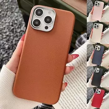 Ультратонкий кожаный текстурный мягкий чехол для телефона TPU для iPhone 16 15 14 13 12 11 XR Samsung Galaxy S25 S24 S23 S22 A36 A56 A35 A55 противоударный чехол Samsung A32 5G белый