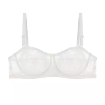 Ультратонкий крутой бюстгальтер без бретелек для женщин со стальным кольцом Push Up Sexy Lace Non-Slip и Non-Sweet Top Tube M белый