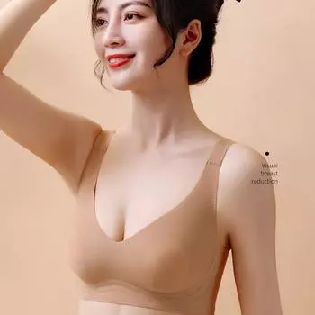 Ультратонкий летний бюстгальтер с заячьими ушками, препятствующий обвисанию груди, без стальных колец M чёрный