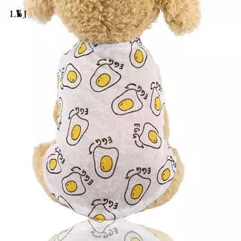 Ультратонкий летний жилет для собак, дышащая одежда с милым принтом для маленьких собак, одежда для чихуахуа, костюмы йорков, футболки для домашних кошек и кошек XS