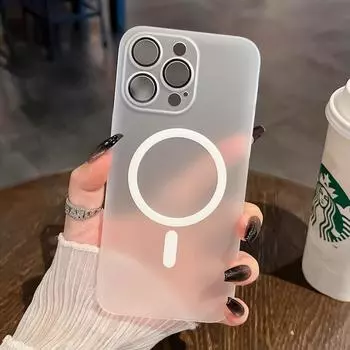 Ультратонкий магнитный чехол для iPhone 15 Pro Max со встроенной защитой объектива, подходит для iPhone 13/14