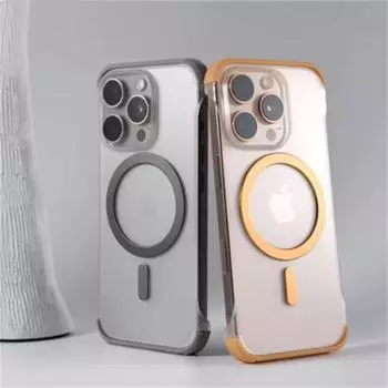 Ультратонкий матовый безрамный магнитный чехол Magsafe для iPhone 16 15 14 13 12 Pro Max 16 Plus с беспроводной зарядкой, противоударный чехол для ПК iPhone 16 Pro Max чёрный