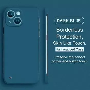 Ультратонкий матовый безрамочный противоударный чехол для телефона 0,3 мм для Apple iPhone 15 14 13 12 11 Pro Max Plus, полузавернутая жесткая задняя крышка For iPhone 12