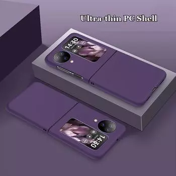 Ультратонкий матовый чехол для ПК с защитой от отпечатков пальцев для Oppo Find N3 N2, флип-противоударная задняя крышка, протектор Find N2 Flip чёрный