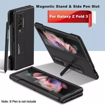 Ультратонкий матовый чехол для Samsung Galaxy Z Fold 3 Z Fold 4 5g, чехол с магнитным держателем, боковой слот для ручки, чехол для телефона Fundas (Нет S Pen ) For Galaxy Z Fold 4