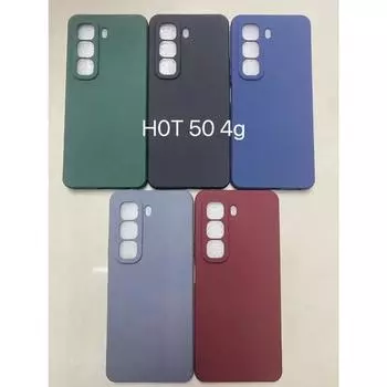 Ультратонкий матовый песчаный мягкий чехол для Infinix Hot 50i Мягкий силиконовый защитный чехол для камеры с защитой от отпечатков пальцев для Infinix Hot 50i infinix hot 50i чёрный