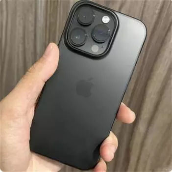 Ультратонкий матовый полупрозрачный чехол для телефона Apple iPhone 16 15 14 Plus 13 12 11 Pro Max, твердый пластиковый прозрачный шелковистый чехол iPhone 16 Pro Max чёрный