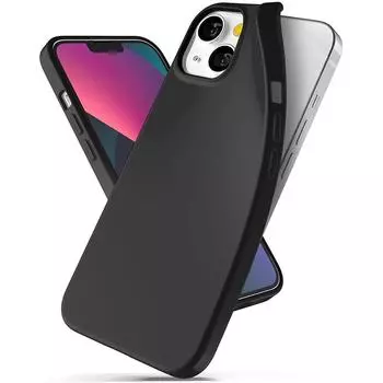 Ультратонкий матовый силиконовый мягкий чехол для iPhone 14 13 12 Mini 11 Pro XS Max X XR SE 3 7 8 6S 6 Plus сплошной черный цвет задняя крышка For iPhone X XS
