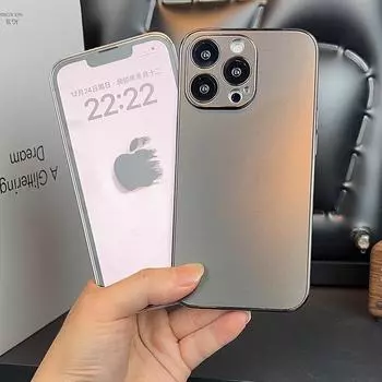 Ультратонкий матовый защитный чехол для мобильных телефонов Apple 12, 13, 14, 15. Противоударный, полнокомплектный дизайн. Apple 12pro чёрный