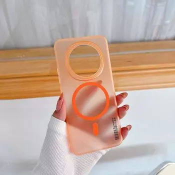 Ультратонкий матовый жесткий чехол для телефона из ПК для Honor Magic 7 Pro Magic7 6 5 Pro Чехол для магнитного бампера для беспроводной зарядки Magsafe for magic 6 оранжевый