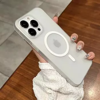 Ультратонкий матовый жесткий магнитный прозрачный чехол из поликарбоната для iPhone 15 14 13 12 Pro Max Plus для Magsafe, противоударный чехол с беспроводной зарядкой For iphone15Pro