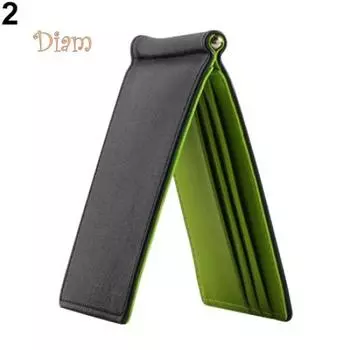 Ультратонкий мини-кошелек из искусственной кожи с зажимом для денег GQ унисекс, двойной складной мини-кошелек One Size кофейный