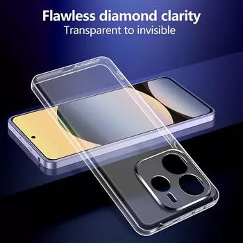 Ультратонкий мягкий прозрачный силиконовый чехол для телефона TPU для Redmi Note 14 5G Note 14 Pro 4G 5G Note 14 Pro+ RedMi Note 14 Pro+ белый