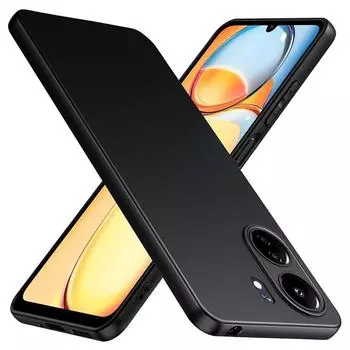 Ультратонкий мягкий силиконовый черный матовый чехол для телефона Redmi 13C 4G RedMi 13C чёрный
