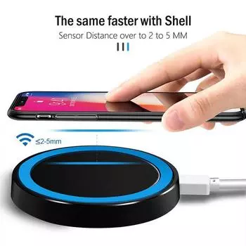 Ультратонкий настольный компьютер для Xiaomi Huawei, зарядная панель, беспроводное зарядное устройство, быстрая зарядка мобильного телефона