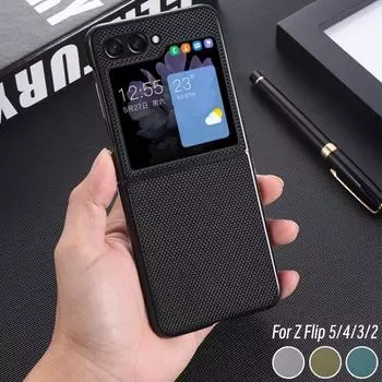 Ультратонкий нейлоновый чехол для телефона с мягким краем для Samsung Galaxy Z Flip 5 5G, противоударный чехол для Samsung Galaxy Z Flip 4 3 2, защитный чехол galaxy z flip 5
