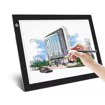 Ультратонкий планшет для легкого копирования USB-питание Доска для копирования Простой в использовании блокнот для рисования Artcraft Black-A3 Stepless&Scale&USB