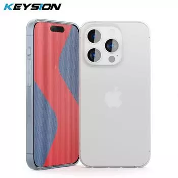 Ультратонкий полипропиленовый чехол KEYSION для iPhone 15 Pro Max 15Plus, матовый жесткий ПК, полупрозрачный, тонкий, задняя крышка для iPhone 15 14 Pro Max for iPhone 14 серый