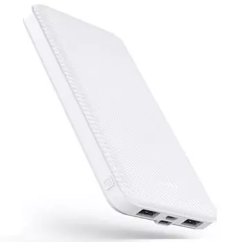 Ультратонкий портативный внешний аккумулятор емкостью 10000 мАч с функцией быстрой зарядки для мобильных телефонов 10000mAh чёрный