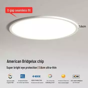 Ультратонкий потолочный светильник полного спектра для спальни и детской комнаты — современный, бесшовный дизайн Tri-color Dimming