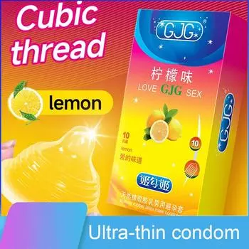Ультратонкий презерватив из натурального латекса 52 мм со вкусом лимона Безопасный секс Секс-продукт для мужчин