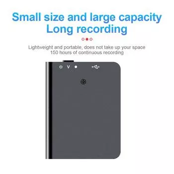 Ультратонкий профессиональный цифровой звуковой рекордер, 32 ГБ, портативный мини-диктофон с голосовой активацией, HD, шумоподавление, запись, MP3-плеер