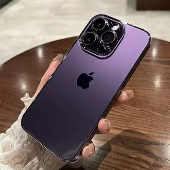 Ультратонкий прозрачный чехол для телефона iPhone 15Pro Max 14Pro Max Plus 13 Pro Max, защита камеры, противоударная жесткая задняя крышка из ПК For iPhone 13