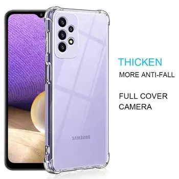 Ультратонкий прозрачный чехол для телефона Samsung S24 FE S23 Ultra S22 Plus S21 Plus S20 A16 A54 A52 A34 A32 A15 A14 Чехол Прозрачный силиконовый мягкий задний чехол Samsung S20 Ultra чистый