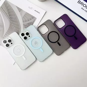 Ультратонкий прозрачный магнитный чехол для iPhone 16 15 14 13 12 11 Pro Max iPhone16 с беспроводной зарядкой, прозрачная задняя крышка iPhone 16 Pro Max белый