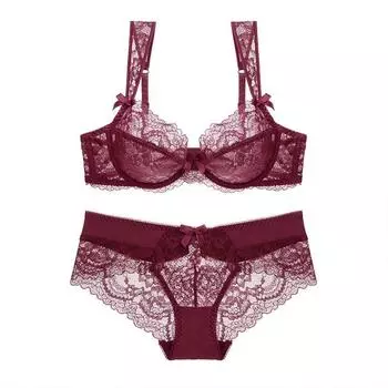 Ультратонкий прозрачный сексуальный бюстгальтер без губки, женское нижнее белье без кружева, комплект с бюстгальтером больших размеров 85B фиолетовый