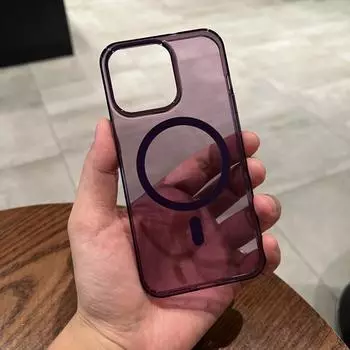 Ультратонкий прозрачный жесткий пластиковый чехол для iPhone 15 14 Plus 13 12 11 Pro Max Magsafe с беспроводной зарядкой, магнитный прозрачный чехол для ПК For iPhone 14Plus