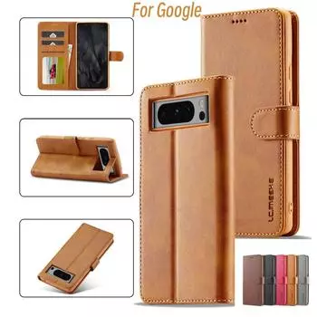Ультратонкий роскошный чехол-бумажник из искусственной кожи в стиле ретро для Google Pixel 6Pro, Pixel 7, Pixel 7Pro, Pixel 7a, Pixel 8, Pixel 8Pro, Pixel 8a Google Pixel 8a чёрный