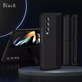 Ультратонкий роскошный чехол с держателем S Pen, жесткий чехол для Samsung Galaxy Z Fold 4, 3, 5G, противоударные чехлы для телефонов, чехлы For Z Fold 4 5G