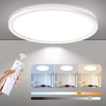 Ультратонкий светодиодный потолочный светильник CCT Dimming Color Matching Гостиная Спальня Кухня Балкон Круглый светильник 24W - European AC220V~ 240V - 30CM
