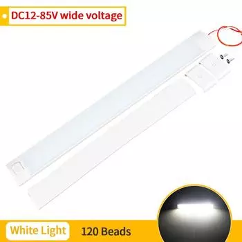 Ультратонкий светодиодный светильник для салона автомобиля, освещение для отсека грузовика, лампа для чтения в кабине автомобиля с выключателем, лампа для багажника