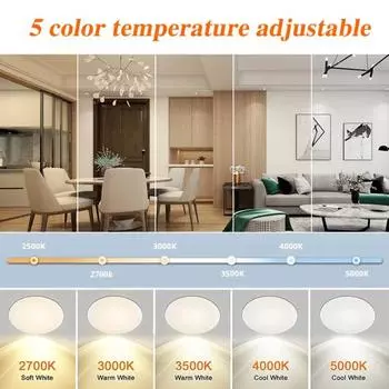 Ультратонкий светодиодный встраиваемый потолочный светильник, суперяркий, регулируемая цветовая температура, простая установка, регулировка яркости 4Inch