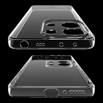 Ультратонкий тонкий прозрачный HD мягкий чехол из ТПУ для телефона Redmi 13c Note 13 4G 5G Note 13 Pro + 4G 5G POCO C65 X6 Xiaomi POCO M6 белый