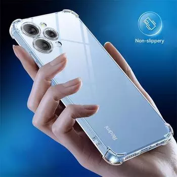 Ультратонкий тонкий сверхпрозрачный мягкий чехол для телефона с прозрачными кристаллами для Xiaomi 12 12T 13 Lite Redmi 12 12C Note 12s 12 Pro + 5G POCO F5 Pro XiaoMi 12 Pro белый