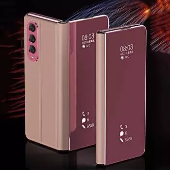 Ультратонкий зеркальный чехол для телефона Samsung Galaxy Z Fold 5, 4, 3, 2, 5G, мобильные телефоны Fold5 Flod3 Flod4, складной чехол с полным покрытием For Galaxy Z Fold 5
