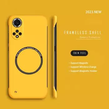 Ультратонкий жесткий безрамочный магнитный чехол для телефона из ПК для Huawei Honor 20 Lite 30 50 60 SE 70 80 90 100 Pro, чехол для беспроводной зарядки Honor 90 Pro красный