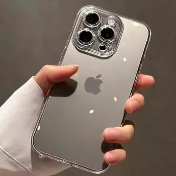 Ультратонкий жесткий прозрачный пластиковый чехол для iPhone 15 14 Plus 13 12 11 Pro Max Crystal Cover с защитной крышкой для камеры For iPhone 11