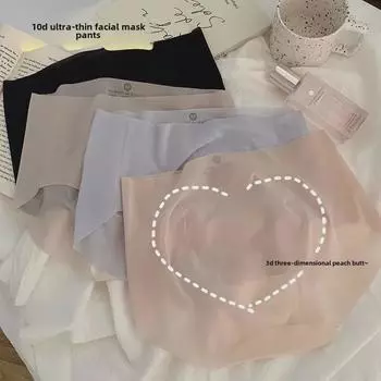 Ультратонкое 3D бесшовное персиковое нижнее белье из ледяного шелка средней длины для женщин M (for 80-106 lbs)