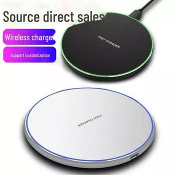 Ультратонкое алюминиевое быстрое беспроводное зарядное устройство мощностью 15 Вт — матовая отделка, легкая конструкция