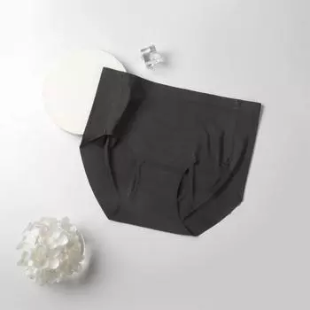 Ультратонкое дышащее нижнее белье Быстросохнущее и бесшовное нижнее белье Цельное женское нижнее белье Хлопковое нижнее белье Антибактериальное нижнее белье M чёрный